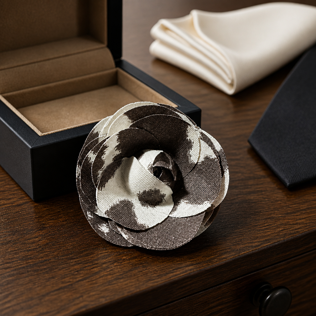 Cowhide Brooch