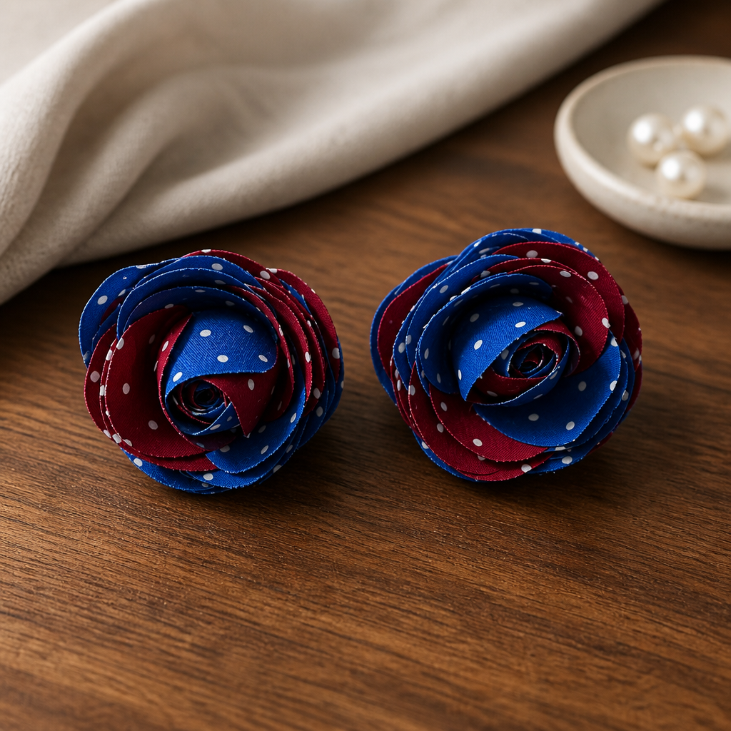 Blue & Red Blooms