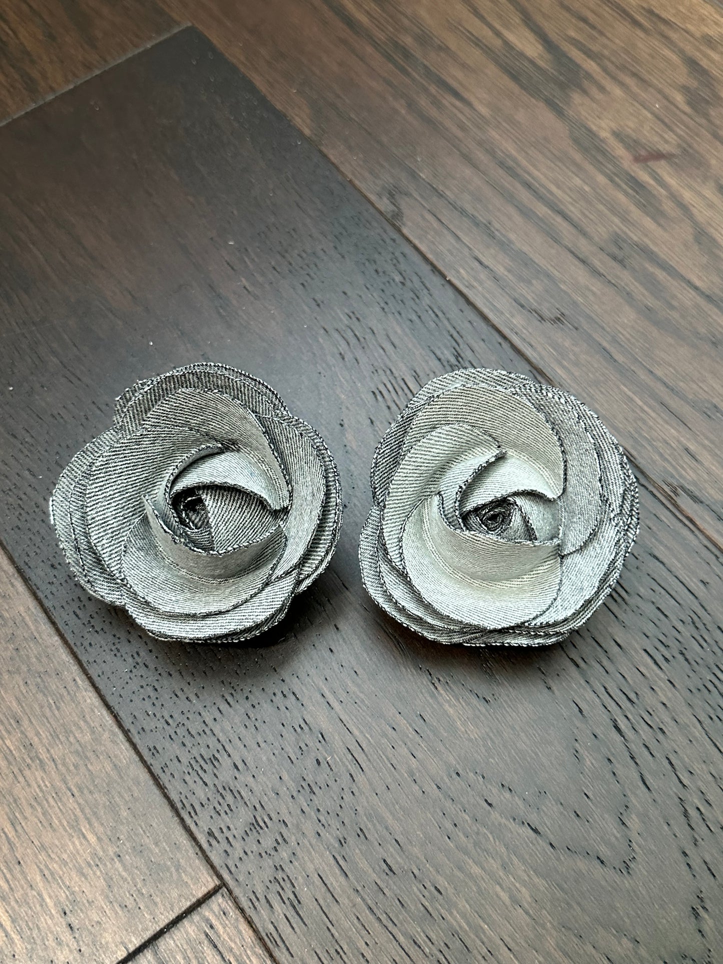 Gray Denim Blooms