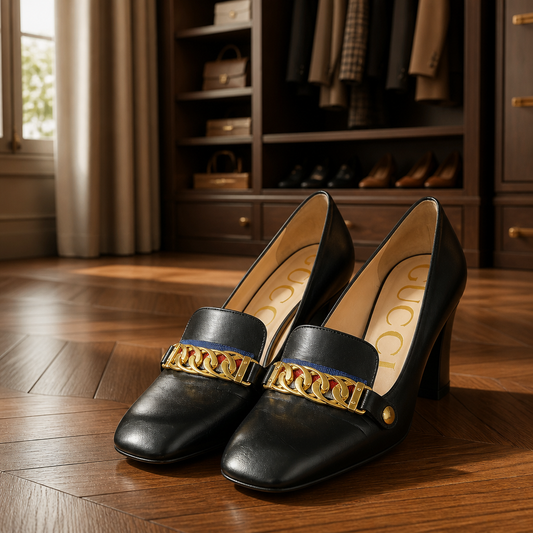 Gucci Sylvie Heel Loafers {7.5}