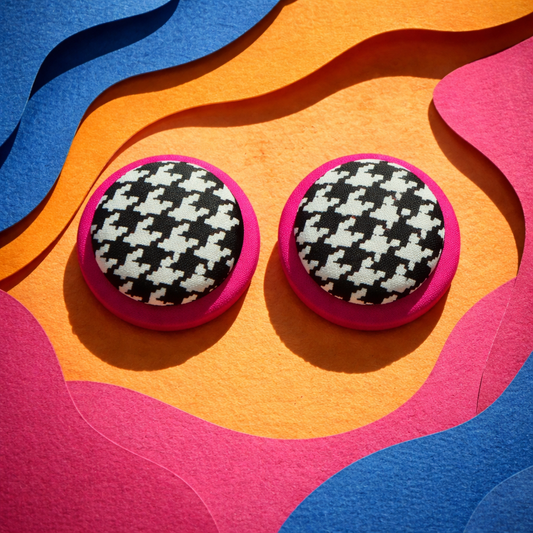 Pink Houndstooth