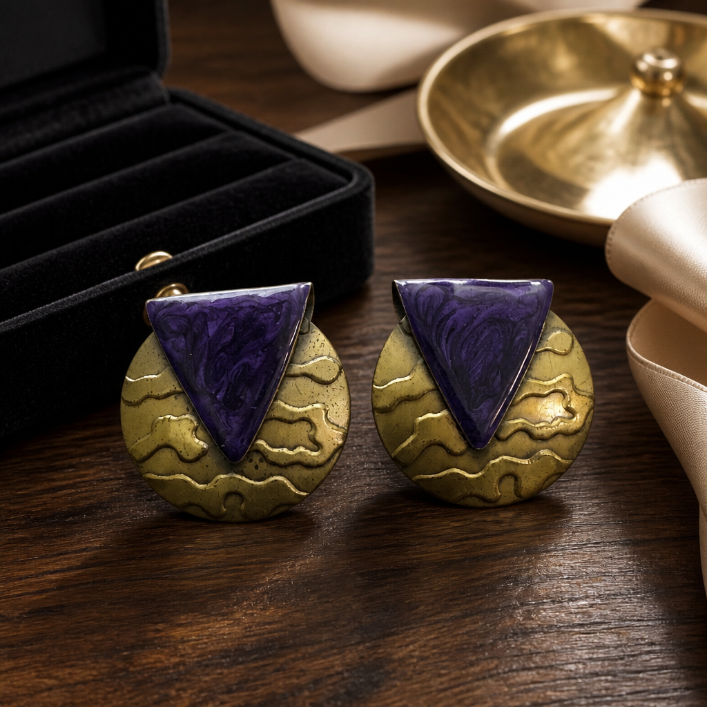 Triangle Coin Earrings