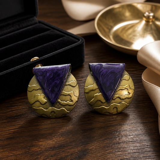 Triangle Coin Earrings