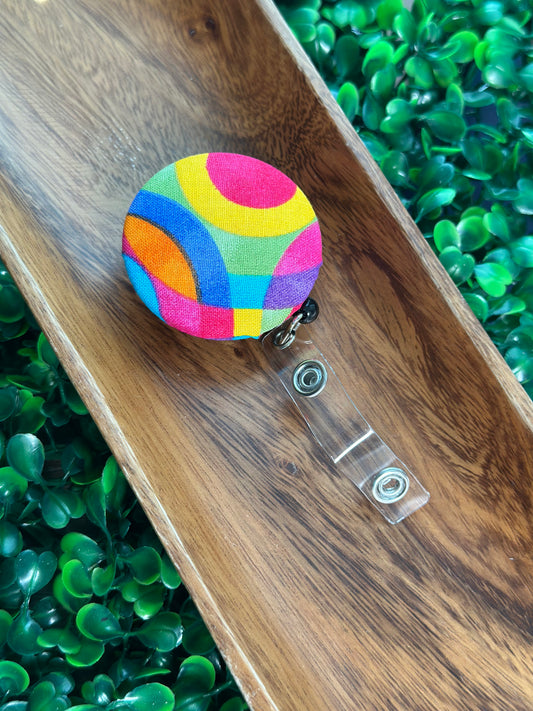 Rainbow Riot Badge Holder